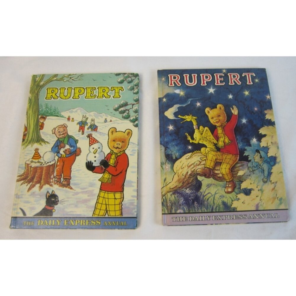Vintage Original Rupert Daily Express Annual Book Lot of 2 : 1974, 1979